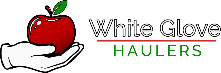 White Glove Haulers Logo of a White Glove and an apple